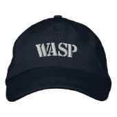 WASP EMBROIDERDE BASEBALL-PET GEBORDUURDE PET (Voorkant)