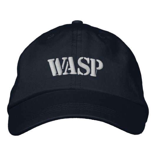 WASP EMBROIDERDE BASEBALL-PET GEBORDUURDE PET (Voorkant)