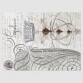 Wasp Ephemera Script Decoupage Tissue Tissuepapier (Voorkant)