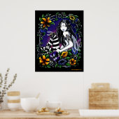 Wasp Fae Gothic Flower Poster (Keuken)