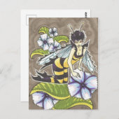 Wasp Fairy Cartoon Fantasy Art Briefkaart afdrukke (Voorkant / Achterkant)