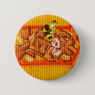 Wasp Graffiti Wall Ronde Button 5,7 Cm