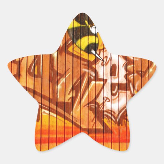 Wasp Graffiti Wall Ster Sticker (Voorkant)