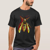 Wasp met schaduwinsecten (rood) t-shirt (Voorkant)