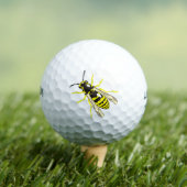 Wasp met zwarte en gele strepen golfballen (Insitu Shirt)