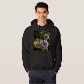 Wasp, op blauwe bloemen hoodie (Voorkant volledig)