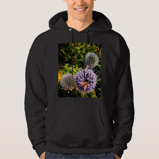 Wasp, op blauwe bloemen hoodie (Voorkant)