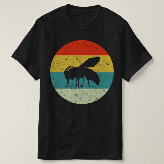 Wasp retro  silhouet 70s t-shirt (Design voorkant)