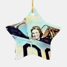 WASP Vrouwelijke Lucht Service Piloot Ornament