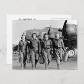 WASP - VROUWEN LUCHTDIENSTPILOTEN WW II BRIEFKAART (Voorkant / Achterkant)