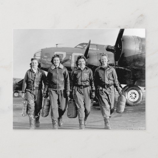 WASP - VROUWEN LUCHTDIENSTPILOTEN WW II BRIEFKAART (Voorkant)