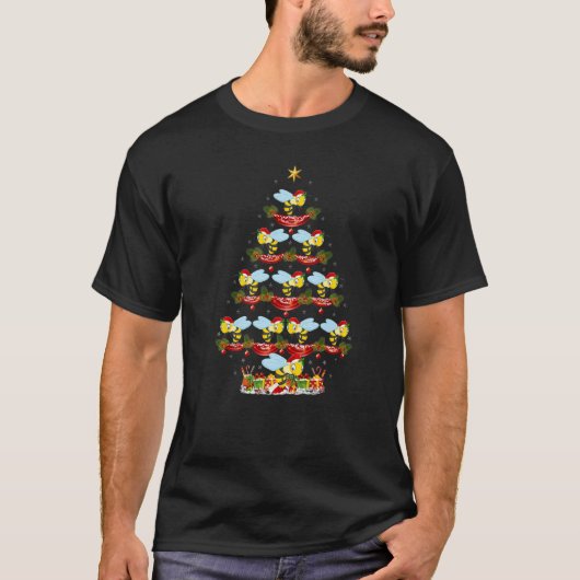 Wasp  Xmas Holiday Santa Wasp Christmas Tree T-shirt (Voorkant)