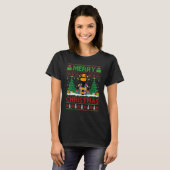 Wasp Xmas Tree Ugly Santa Wasp Kerstmis T-shirt (Voorkant volledig)