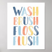 Waspenseel Blush Colorful Bathroom Poster (Voorkant)