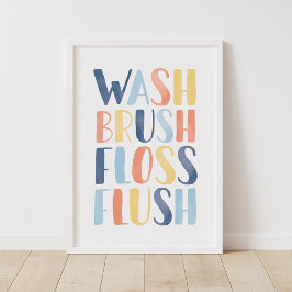 Waspenseel Blush Colorful Bathroom Poster