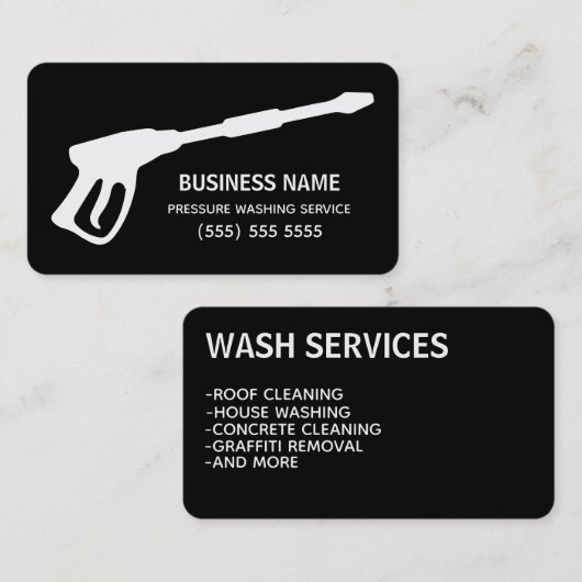 Wasprogramma voor wasmiddelwand voor autodruk visitekaartje (Voorkant / Achterkant)