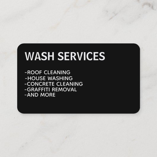 Wasprogramma voor wasmiddelwand voor autodruk visitekaartje (Achterkant)