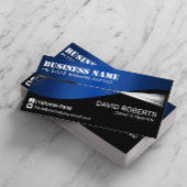 Wasreiniging blauw metaal onder druk visitekaartje