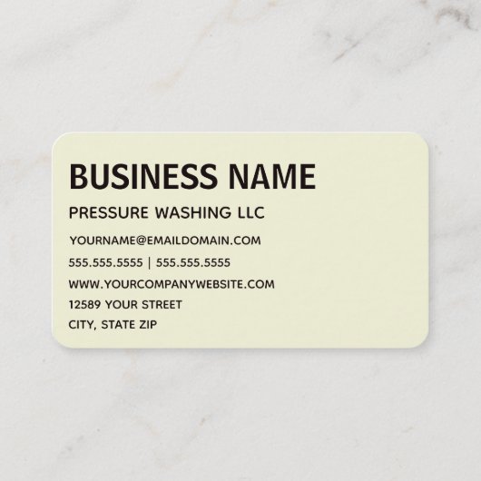 Wasreiniging drukwasauto's visitekaartje (Achterkant)