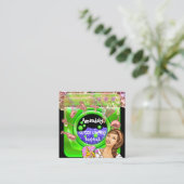 Wasreinigingsservices QRCode Green Vierkante Visitekaartje (Staand voorkant)