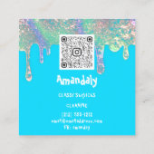 Wasreinigingsservices QRCode-Logo Vierkante Visitekaartje (Achterkant)