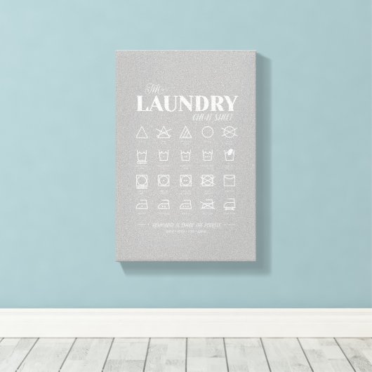 Wasruimte Cheat Sheet (verpakt Canvas) Canvas Afdruk (Insitu (Houten vloer))