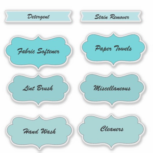 Wasruimte Home Organisatie Labels (Voorkant)