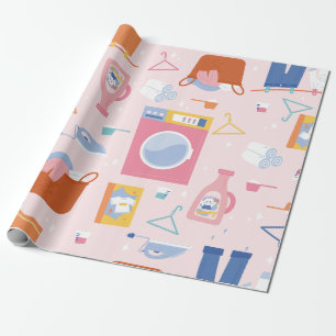 Wasruimte Wasmachine Reiniging Huisvrouw Cadeaupapier