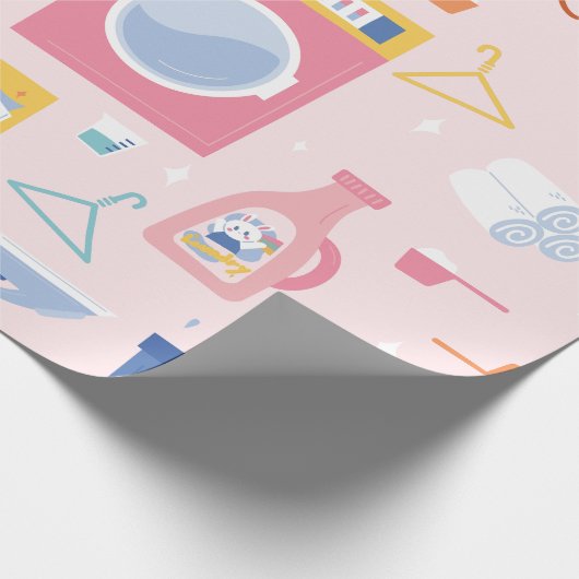 Wasruimte Wasmachine Reiniging Huisvrouw Cadeaupapier (Hoek)