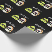 Wassa Bae Funny Food Wasabi Pun Dark BG Cadeaupapier (Hoek)