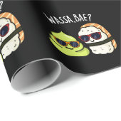 Wassa Bae Funny Food Wasabi Pun Dark BG Cadeaupapier (Rol Hoek)
