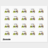 Wassa Bae Funny Food Wasabi Pun Ronde Sticker (Vel)