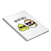 Wassa Bae Grappig Eten Wasabi Pun Notitieboek (Rechterzijde)