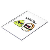 Wassa Bae Grappig Eten Wasabi Pun Notitieboek (Linkerzijde)