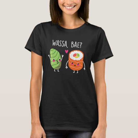 Wassa Bae Sushi Koppel Wasa T-shirt (Voorkant)