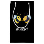 Wassabee Funny Wasabi Bee Pun Dark BG Klein Cadeauzakje (Voorkant)