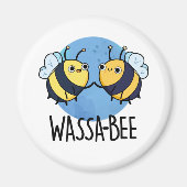 Wassabee Funny Wasabi Bee Pun Magneet (Voorkant)