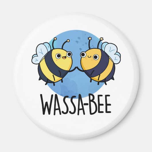 Wassabee Funny Wasabi Bee Pun Magneet (Voorkant)