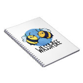 Wassabee Funny Wasabi Bee Pun Notitieboek (Rechterzijde)