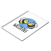 Wassabee Funny Wasabi Bee Pun Notitieboek (Linkerzijde)