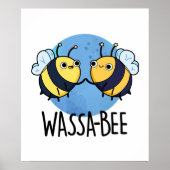 Wassabee Funny Wasabi Bee Pun Poster (Voorkant)