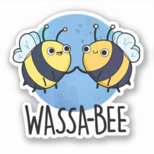 Wassabee Funny Wasabi Bee Pun Sticker