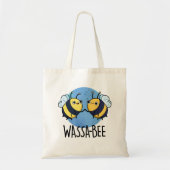 Wassabee Funny Wasabi Bee Pun Tote Bag (Voorkant)