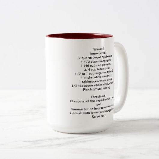 Wassail Recipe Mok (Voorkant rechts)