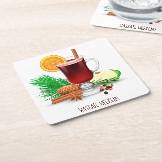 Wassail Weekend Kartonnen Onderzetters (Schuin)