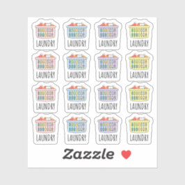 Wassdag Wasmand Schoonmaak Taken Planner Sticker