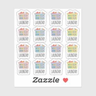 Wassdag Wasmand Schoonmaak Taken Planner Sticker