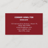 Wassen & Auto Detailing Blauw Modern Visitekaartje (Achterkant)