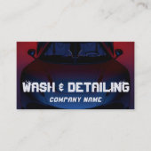 Wassen & Auto Detailing Blauw Modern Visitekaartje (Voorkant)