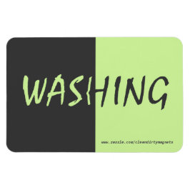 Wassen - Donkergrijs - w/website adres 4x6 Magneet